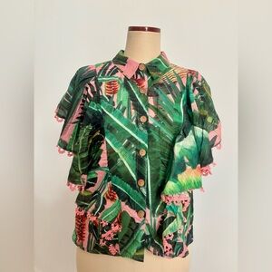 Farm Rio Amazonia Forest Frilled Shirt